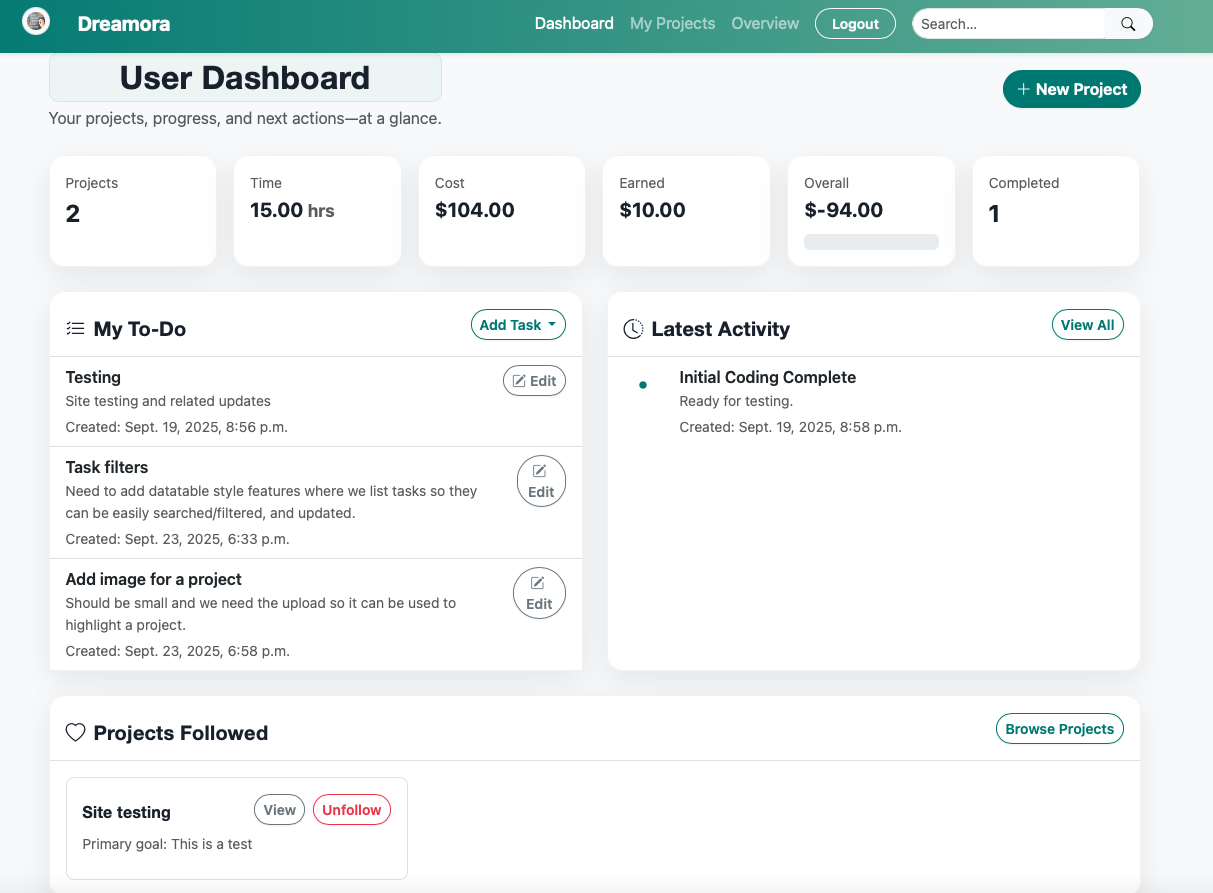 Screenshot of Dreamora