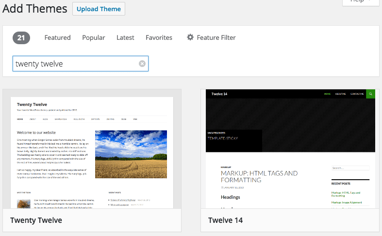 WordPress Themes Add