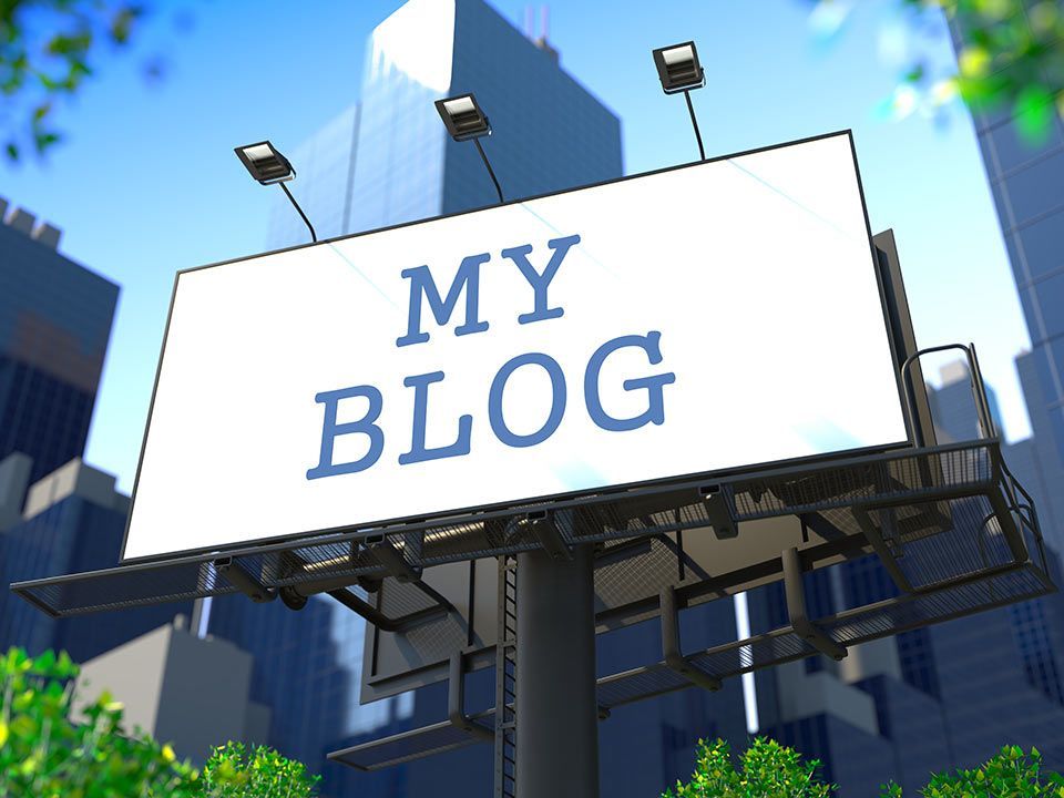 Billboard with My Blog text