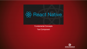 The Beginners Guide to React-Native Fundamental Concepts Part 2