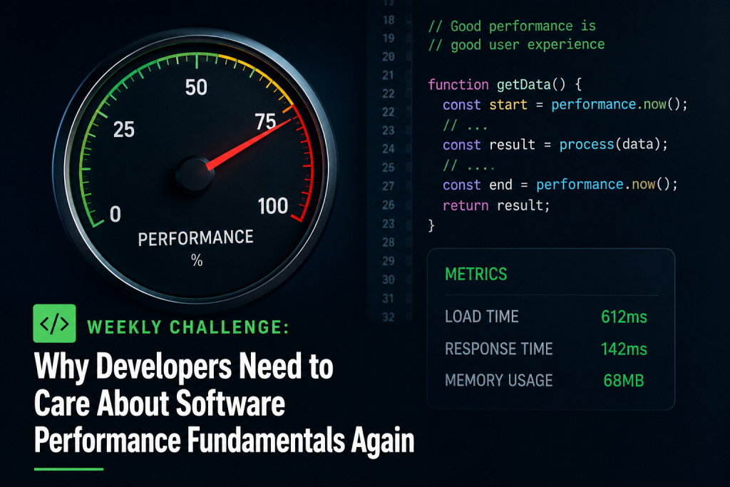 Why Developers Need to Care About Software Performance Fundamentals Again
