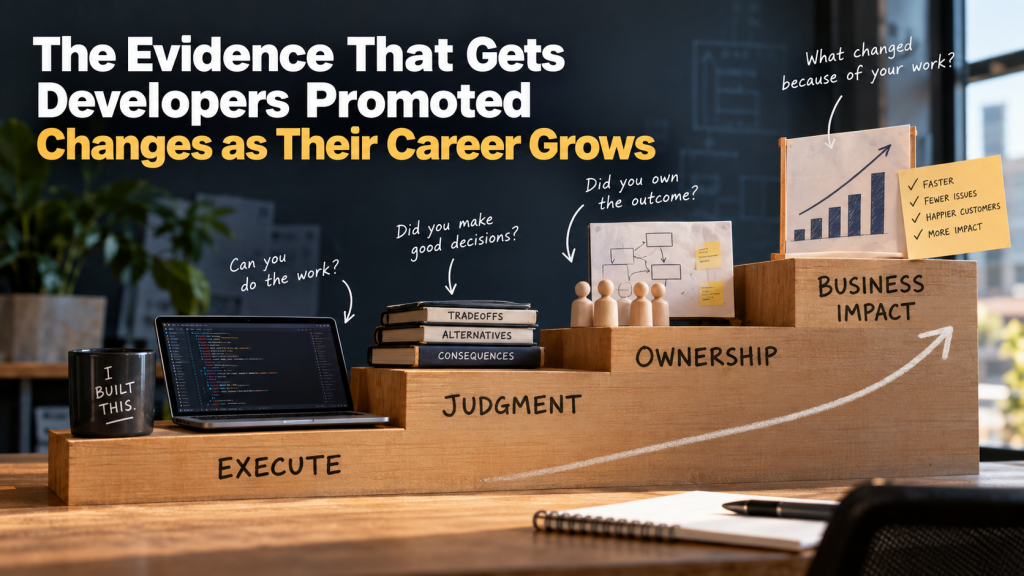 Developer career growth from execution to judgment, ownership, and business impact